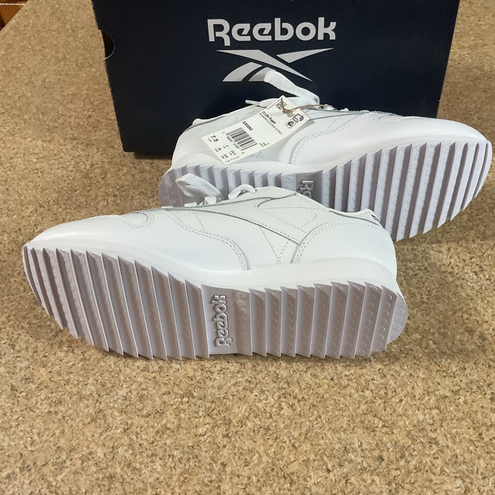 Ladies Reebok Classic Leather Ripple 7.5 New - Picture 5 of 10